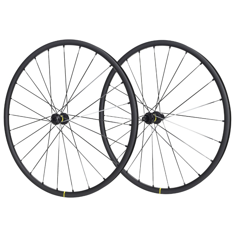 MAVIC ALLROAD TUBELESS READY CENTERLOCK BLACK 700 DISC GRAVEL WHEELS 11-10S SHIMANO (FRONT + REAR) - THRU AXLE 12-100 and 12-142