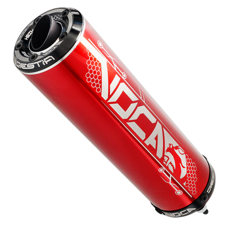 SILENCIEUX 50 A BOITE VOCA EVO BESTIA RD30350 ROUGE POUR ROOKIE, CHROMED, SCR, MK, BARIKIT