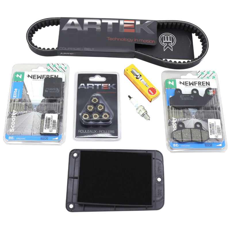 KIT ENTRETIEN MAXISCOOTER ADAPTABLE PEUGEOT 125 TWEET 2010+ (PACK 6 PIECES)  -SELECTION P2R-