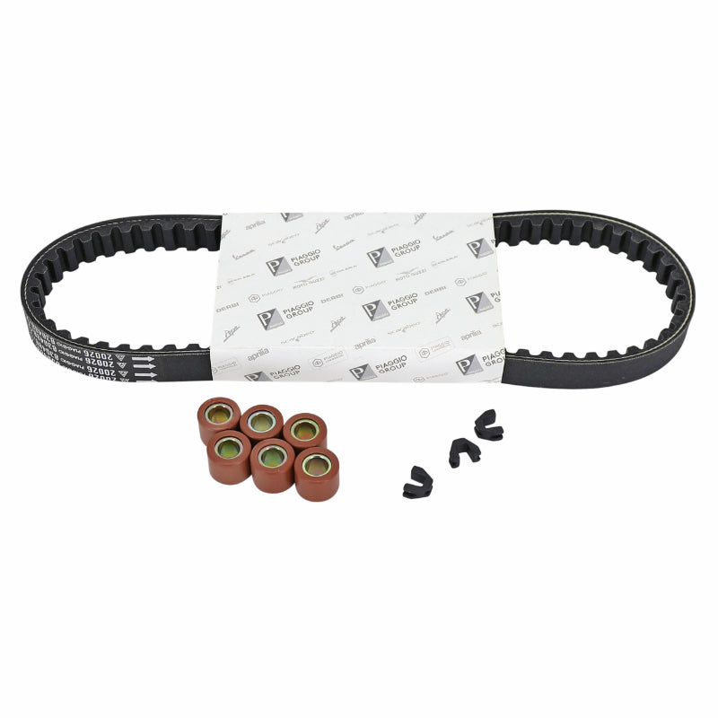 KIT TRANSMISSION (COURROIE, GALETS, GUIDES) ORIGINE PIAGGIO 50 ZIP 4T 25KMH E2 2006+2016 -1R000560-