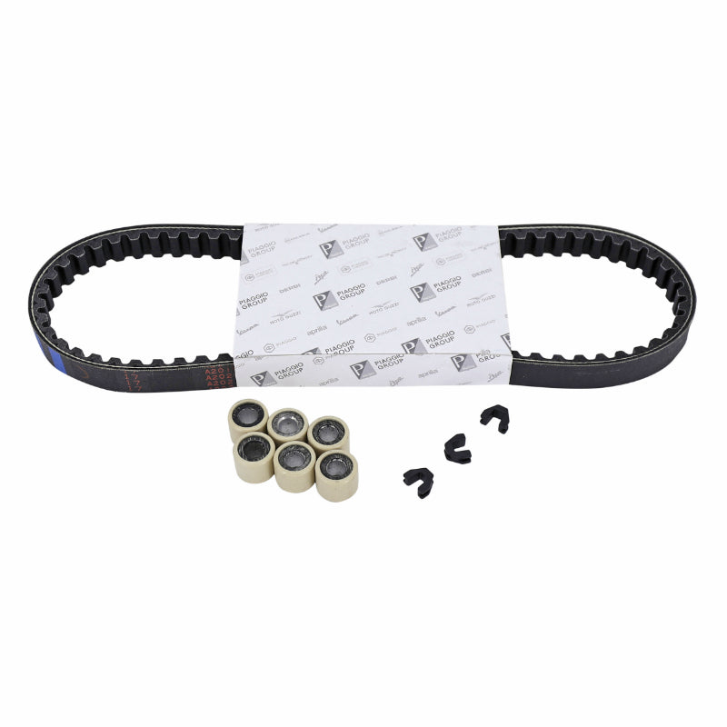 KIT TRANSMISSION (COURROIE, GALETS, GUIDES) ORIGINE PIAGGIO 50 PRIMAVERA 4T 3V E4 2017+2020 -1R000562-