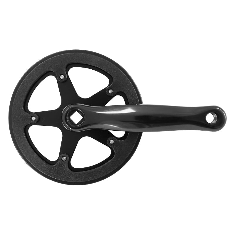 CITY-MTB CRANKSTEL P2R ZWART ALU CRANKS 170 mm 42T KETTINGBLAD. DUBBELE KETTINGFLENS 2,38 (3-32") (KAST 117 mm)