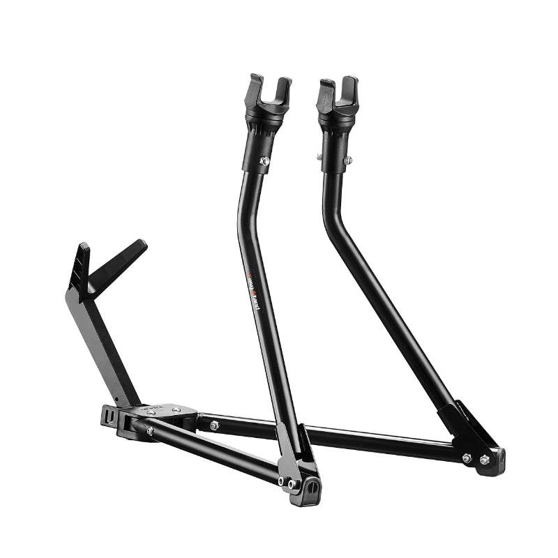 DISPLAY-STEUN VOOR 1 IBERA EASY FIETS VAST OP ACHTERFRAME BASIS COMPATIBEL 20"-27.5"-29"-700C ZWART - OPVOUWBAAR EN VERSTELBAAR