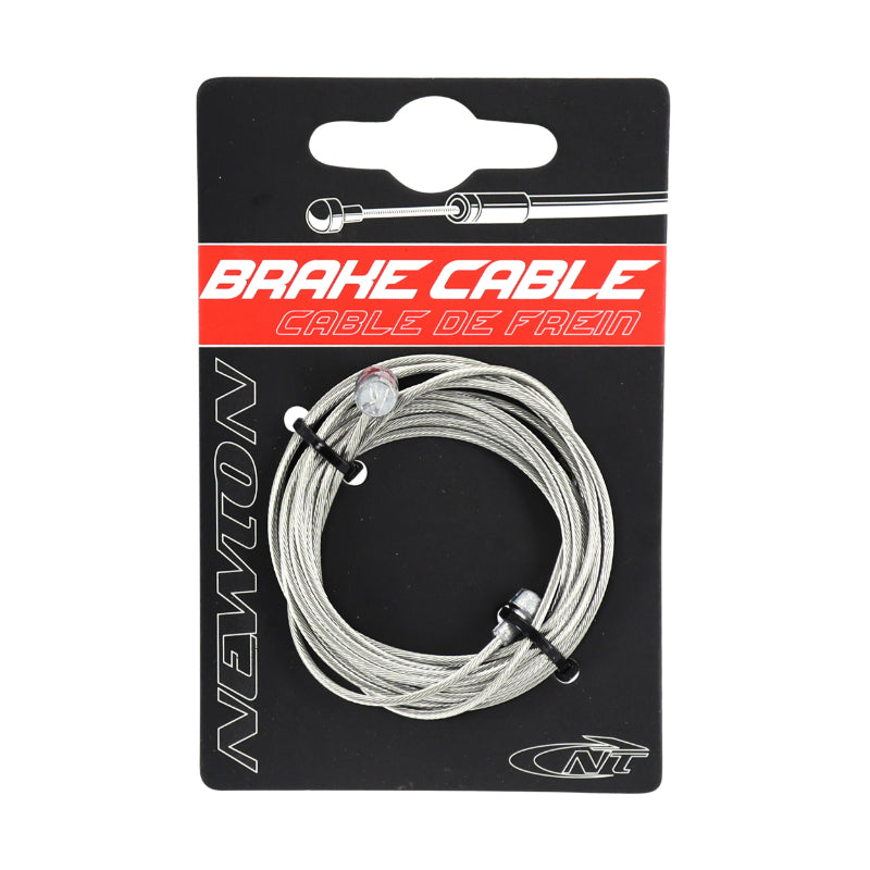 CABLE DE FREIN ROUTE-VTT NEWTON INOX POUR SHIMANO ET ADAPTABLE long 1,85m (VENDU SUR CARTE A L' UNITE) (OFFRE SPECIALE)