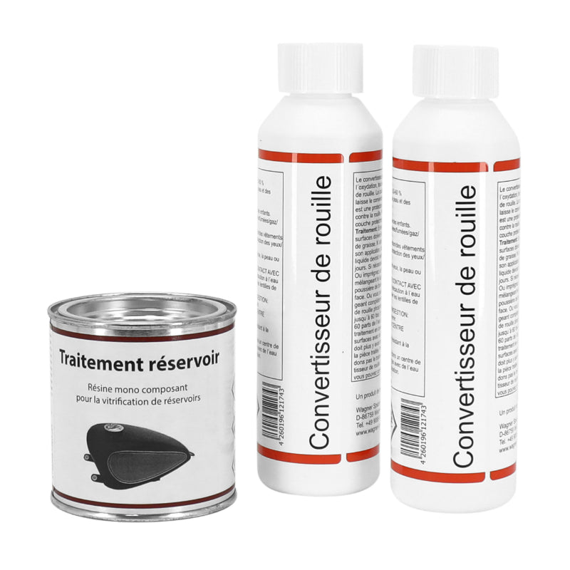 TRAITEMENT DE RESERVOIR ANTI-ROUILLE WAGNER (CONTENANCE RESERVOIR JUSQU'A 30L) (KIT COMPLET)