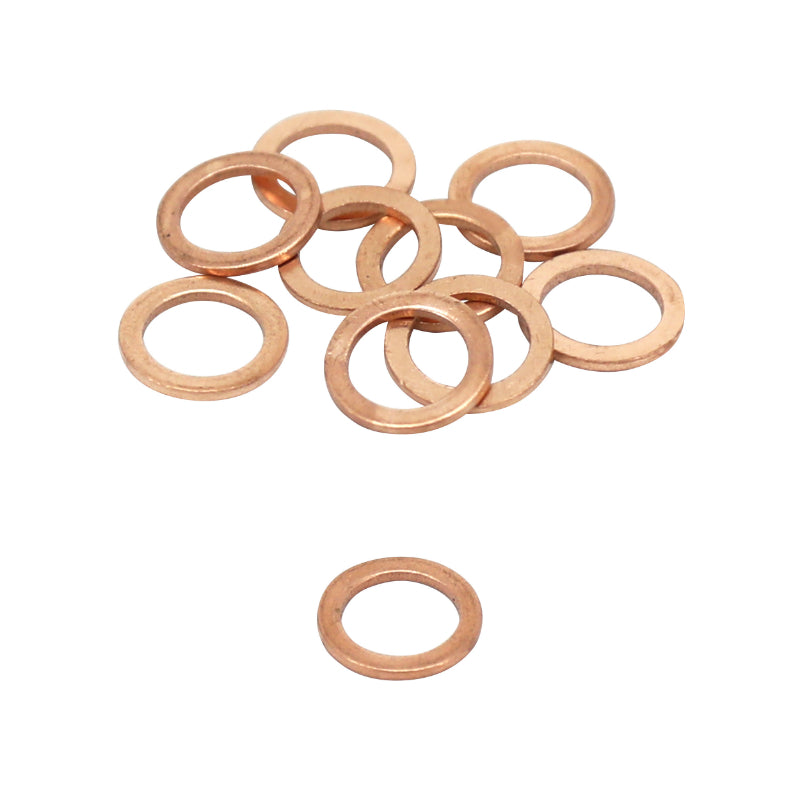 RONDELLE-JOINT DE VIDANGE ARTEIN COPPER WASHERS CUIVRE PLAT DIAM  8 x 12 x 1 mm  (BLISTER 10 PIECES)  -PRO SERIES-