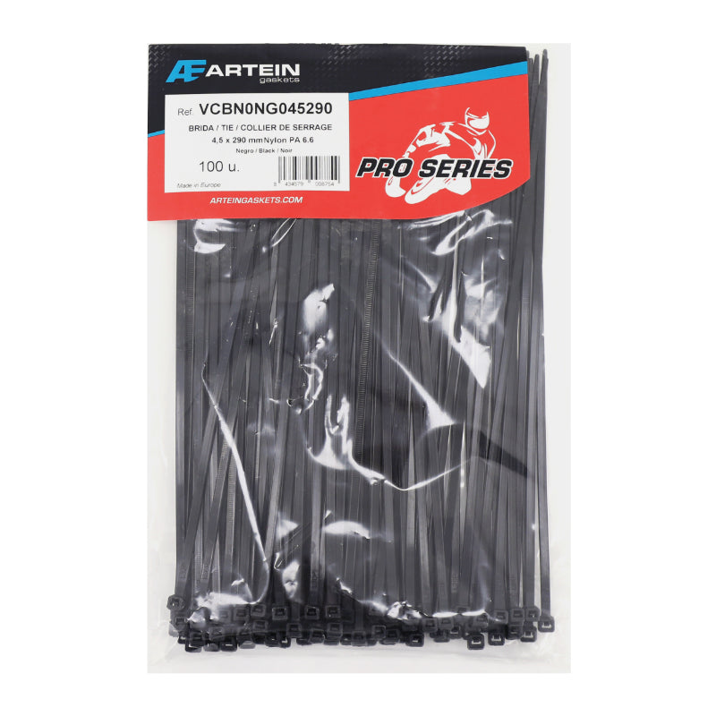 ARTEIN RILSAN TYPE NYLON KLEM 4,5x290 mm ZWART (VERKOCHT PER 100) -PRO SERIE-