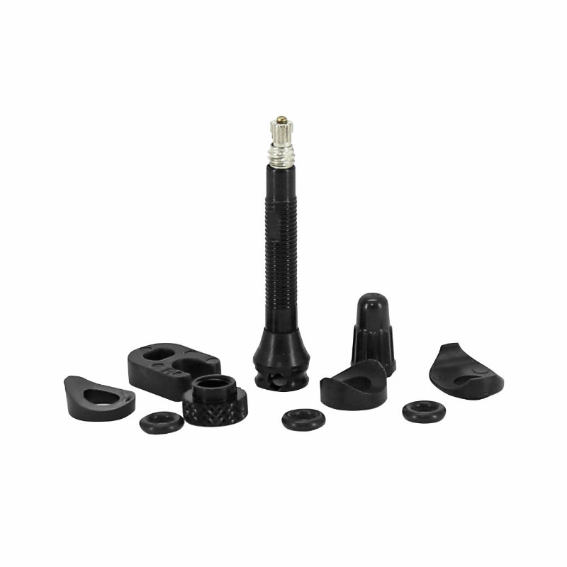 TUBELESS PRESTA MAVIC UST 40 mm BLACK ALUMINUM TIRE VALVE WITH REMOVABLE CORE (SOLD INDIVIDUALLY)