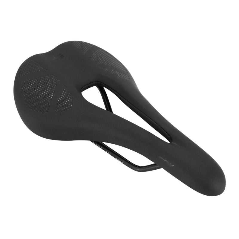 SELLE NEWTON ROUTE - GRAVEL NOIR MAD SAD2 AVEC TROU CENTRAL 276x154mm RAIL ACIER NOIR