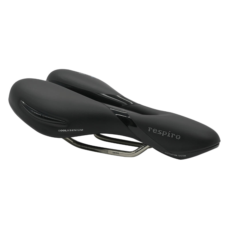 SELLE ROYAL RESPIRO LOISIR GEL CONFORT MAX ATHLETIC AVEC PROTECTION LATERALE ET ELASTOMERE NOIR 279x159mm 472g