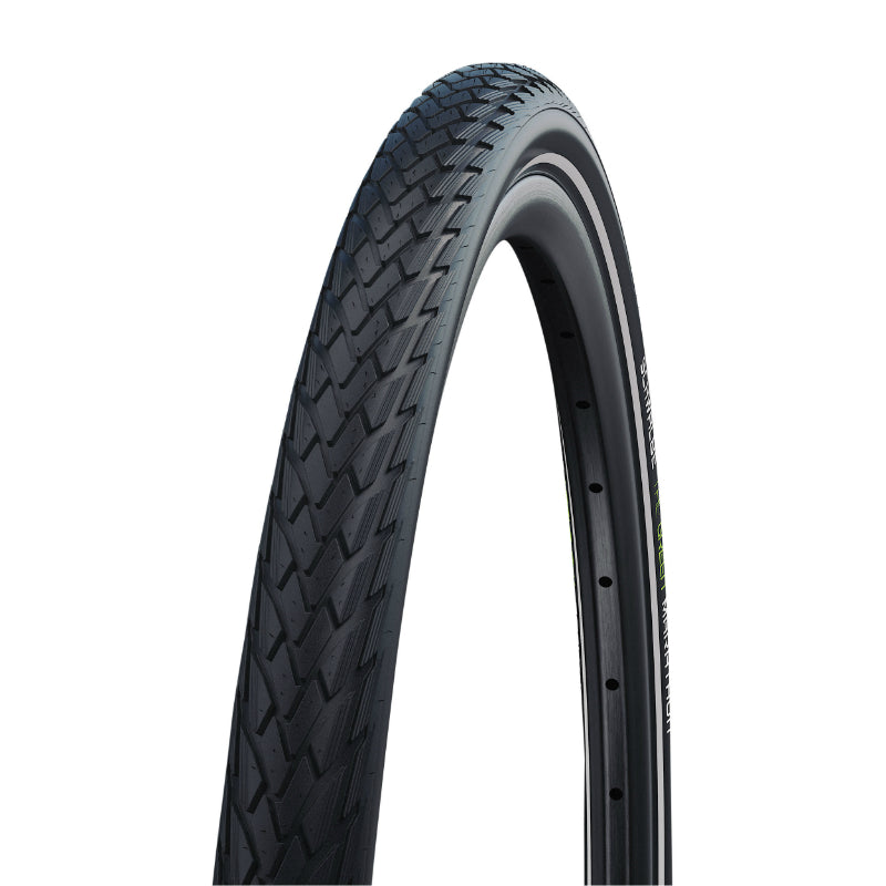 PNEU VTC URBAIN 700 x 38B SCHWALBE MARATHON GREEN NOIR TR (40-635)  RENFORT GREENGUARD FLANC REFLEX COMPATIBLE VAE (28x1 1-2)