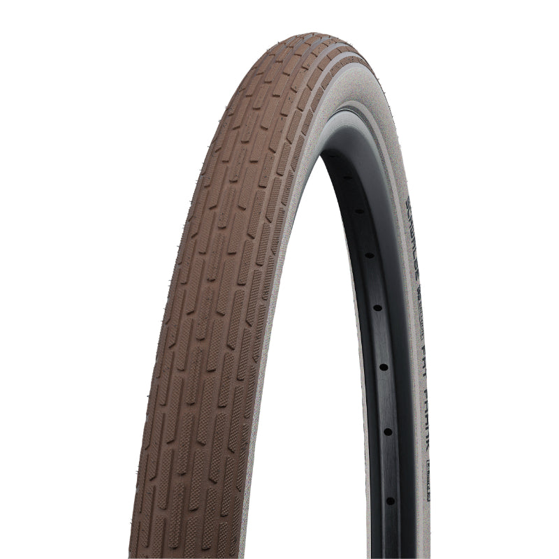 PNEU VTT URBAIN 29 X 2.00 SCHWALBE FAT FRANK MARRON FLANC BEIGE REFLEX TR (50-622) RENFORT K-GUARD (TWIN SKIN)