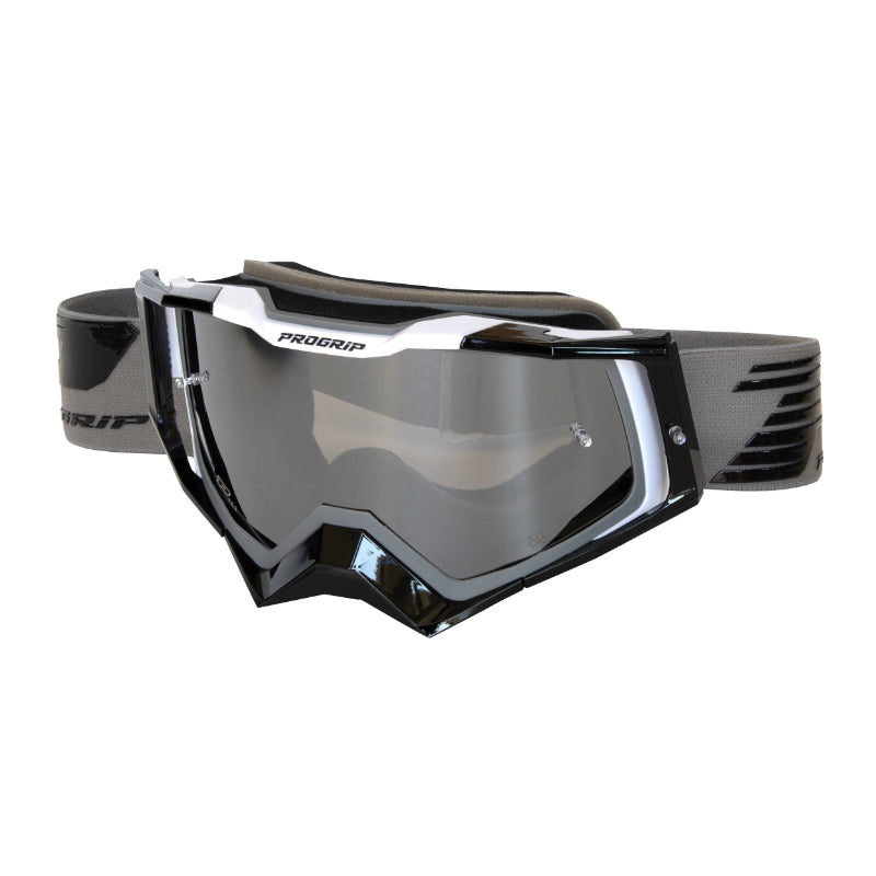 CROSS PROGRIP 3309 FL RAPID MULTILAYERED GREY-BLACK-WHITE GOGGLES-MASK WITH SMOKED MIRROR SCREEN ANTI-SCRATCH-ANTI UV-ANTI-FOG (CE-EN-APPROVED-NO. AC-96025 REV.2)