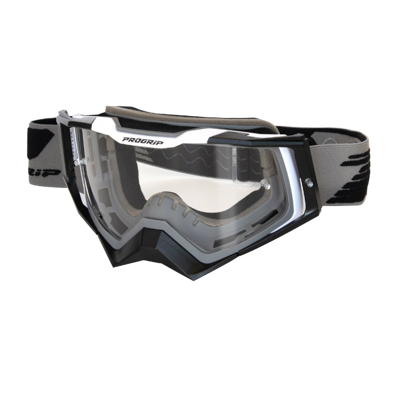 CROSS PROGRIP 3309 TR RAPID Goggles-Mask GREY-BLACK-WHITE TRANSPARENT ANTI-SCRATCH-ANTI UV-ANTI-FOG SCREEN (CE-EN-NO. AC-96025 REV.2 APPROVED)