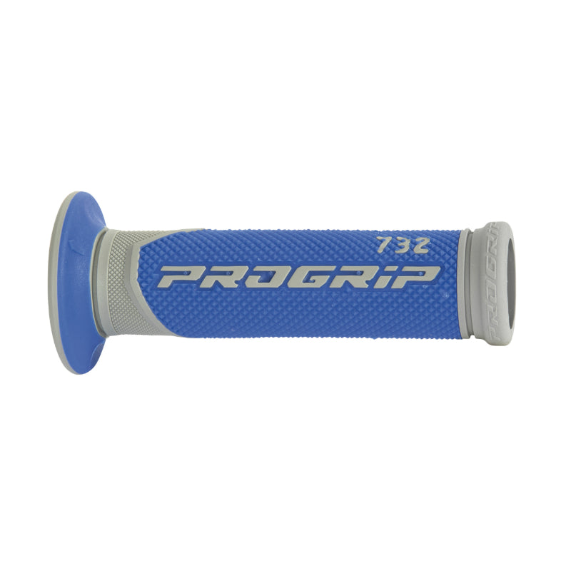 REVETEMENT POIGNEE PROGRIP SCOOTER ON ROAD 732 DOUBLE DENSITE GRIS-BLEU CLOSED END 125mm (PAIRE)