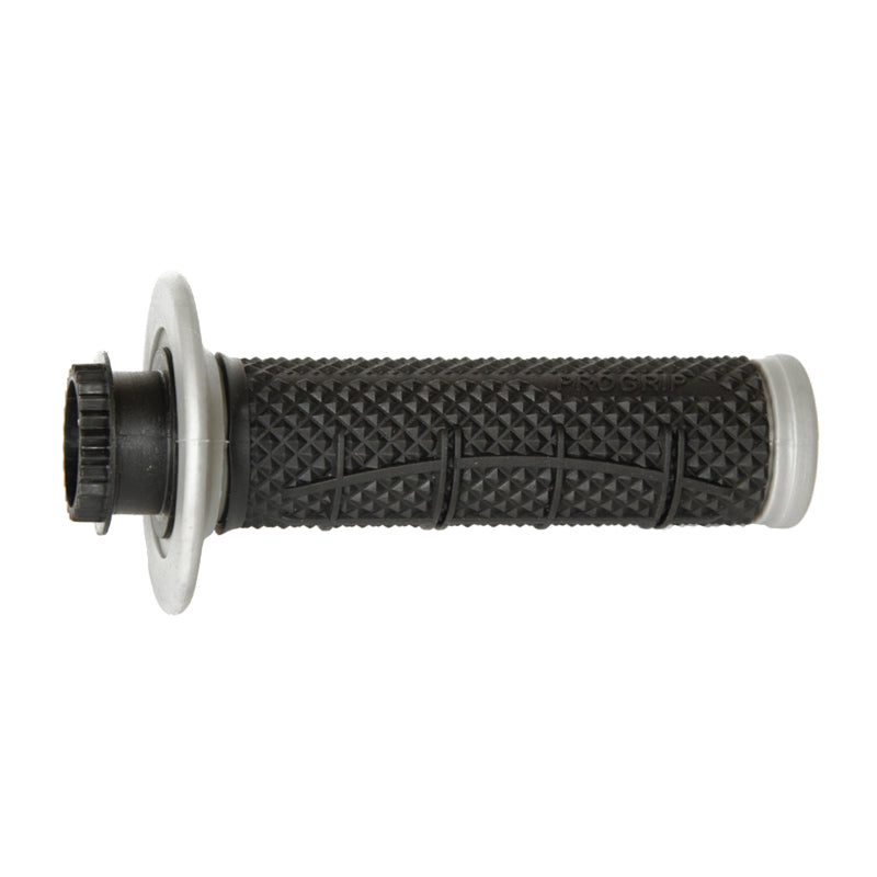 REVETEMENT POIGNEE PROGRIP MOTO OFF ROAD 809 SIMPLE DENSITE GRIS-NOIR CLOSED END 115mm (AVEC LOCK ON - LIVRER AVEC 7 EMBOUTS 2T ou 4T) (CROSS-MX) (PAIRE)