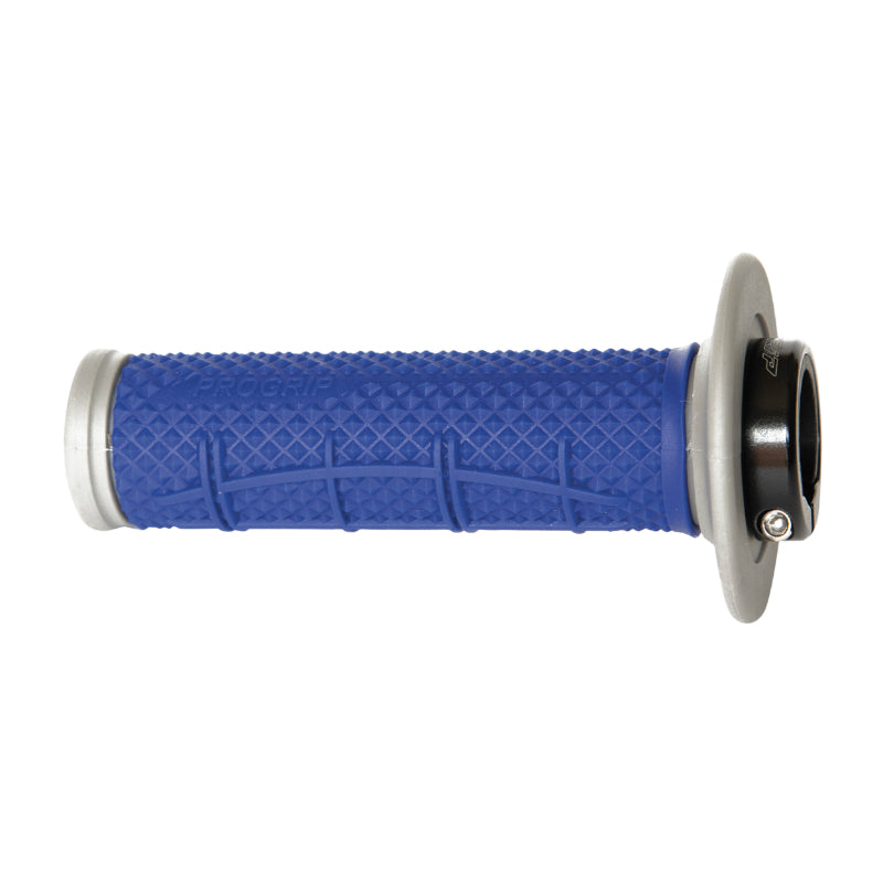 PROGRIP MOTORFIETS OFF ROAD 809 ENKELE DICHTHEID GRIJS-BLAUW GESLOTEN EINDHENDEL BEDEKEND 115 mm (MET SLOT AAN - GELEVERD MET 7 2T of 4T EINDEN) (CROSS-MX) (PAAR)