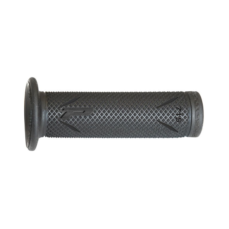 PROGRIP MOTO ON ROAD 715 ENKELE DICHTHEID ZWART GESLOTEN EINDHENDEL BEDEKKING 122 mm (PAAR)