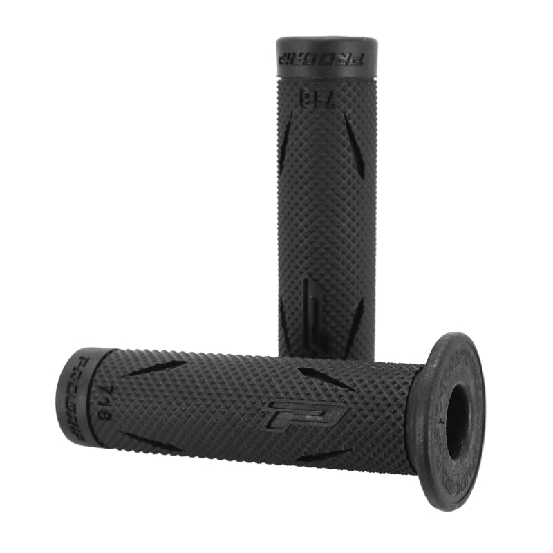 REVETEMENT POIGNEE PROGRIP MOTO ON ROAD 715 SIMPLE DENSITE GP RACING NOIR OPEN END 122mm (PAIRE)