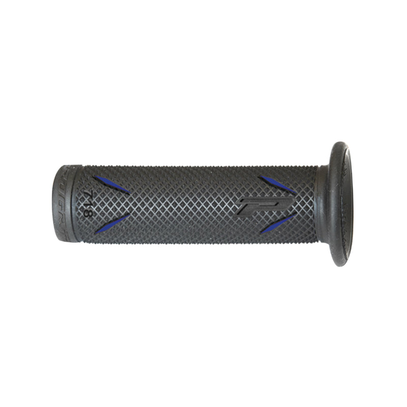 REVETEMENT POIGNEE PROGRIP MOTO ON ROAD 718 DOUBLE DENSITE NOIR-BLEU CLOSED END 122mm (PAIRE)