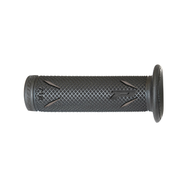 REVETEMENT POIGNEE PROGRIP MOTO ON ROAD 718 DOUBLE DENSITE NOIR-GRIS CLOSED END 122mm (PAIRE)