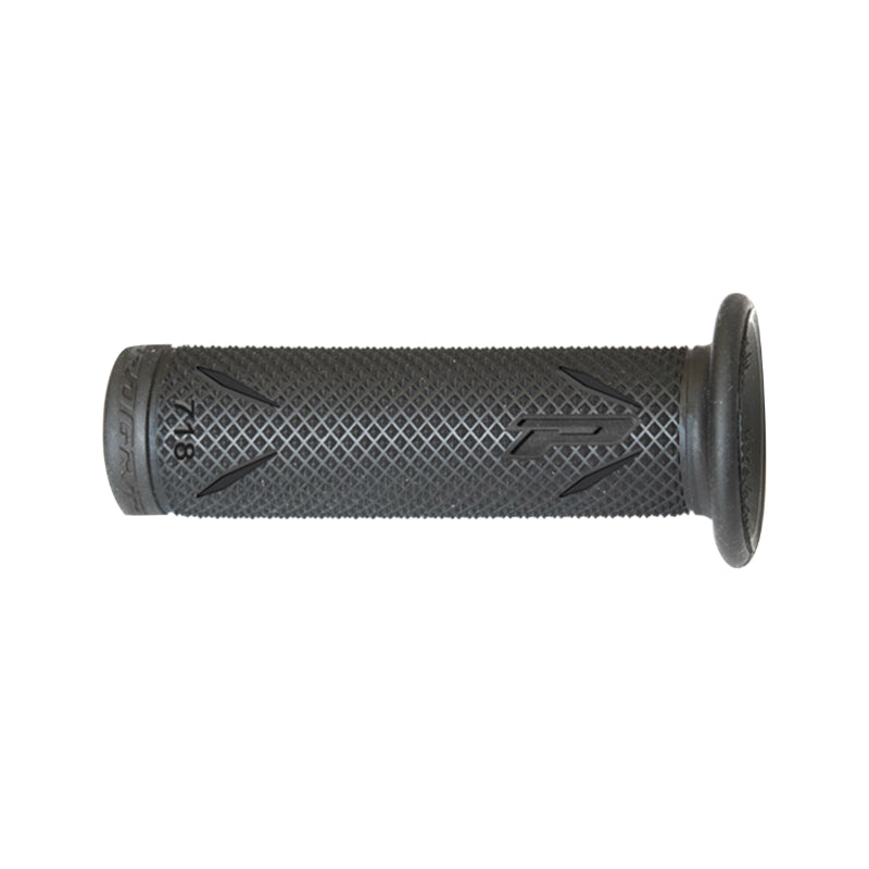 REVETEMENT POIGNEE PROGRIP MOTO ON ROAD 718 DOUBLE DENSITE NOIR-TITANIUM CLOSED END 122mm (PAIRE)