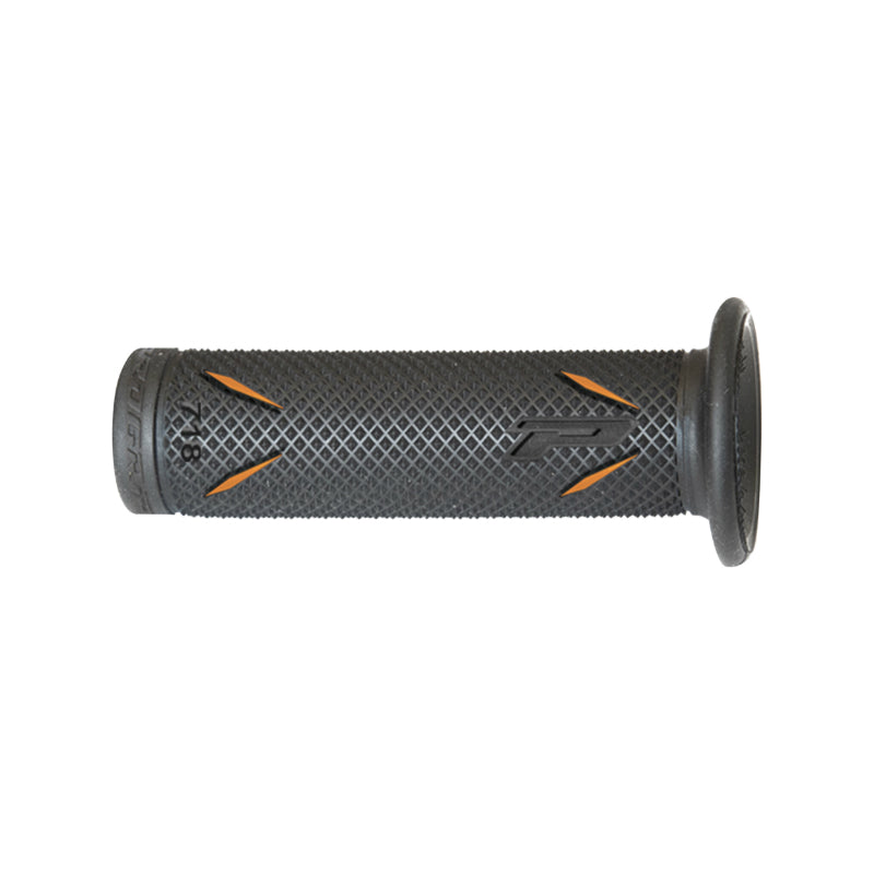 PROGRIP MOTO ON ROAD 718 DOUBLE DENSITY BLACK-ORANGE OPEN END HANDLE COATING 122mm (PAIR)