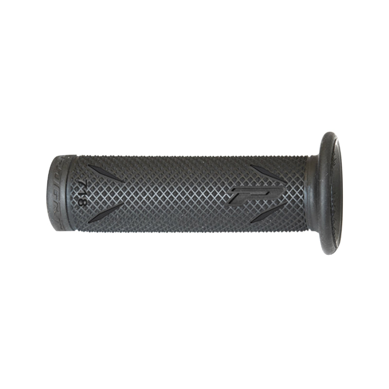 REVETEMENT POIGNEE PROGRIP MOTO ON ROAD 718 DOUBLE DENSITE NOIR-TITANIUM OPEN END 122mm (PAIRE)