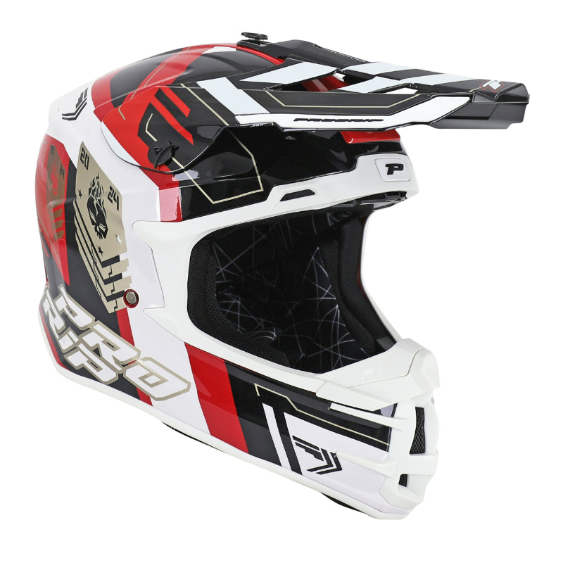 PROGRIP 3080 SPIRITS RED-BLACK ADULT CROSS HELMET XS (ECE 22.06)