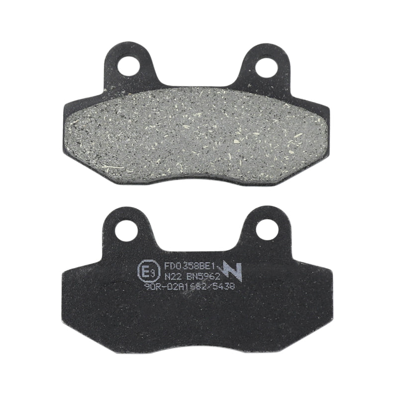 NEWFREN BRAKE PAD FOR PEUGEOT 50 SPEEDFIGHT 3 2010+2014, SPEEDFIGHT 4 2015+ - CHINESE SCOOT 50 GY6, 139 QMB FRONT (DOUBLE PISTON CALIPER) (FD0358BE) (ELITE ORGANIC)