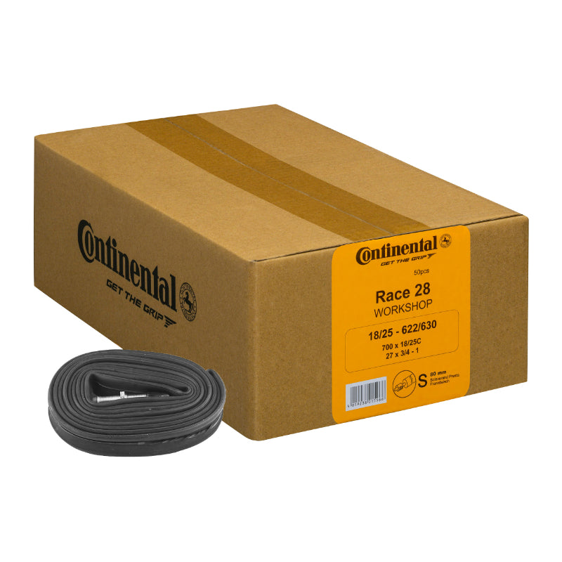 CHAMBRE A AIR VELO 700 x 20-25 CONTINENTAL VALVE PRESTA OBUS DEMONTABLE 40 mm (CARTON DE 50 PIECES)