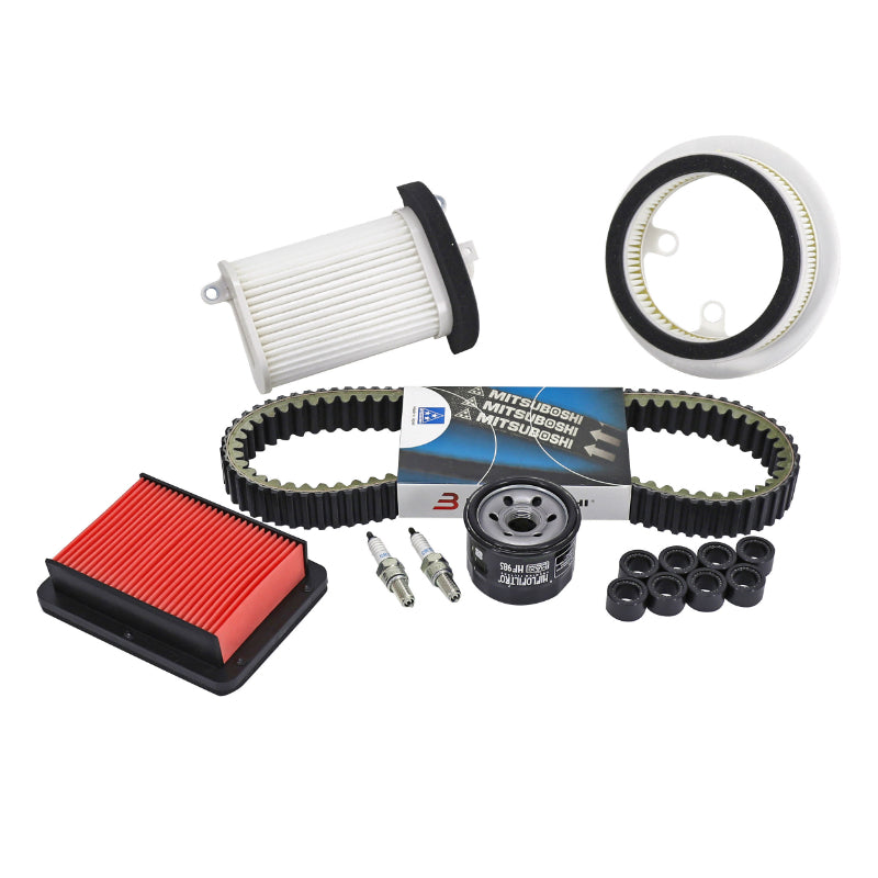 KIT ENTRETIEN MAXISCOOTER ADAPTABLE YAMAHA 500 TMAX 2008+2011 (PACK 8 PIECES)  -SELECTION P2R-