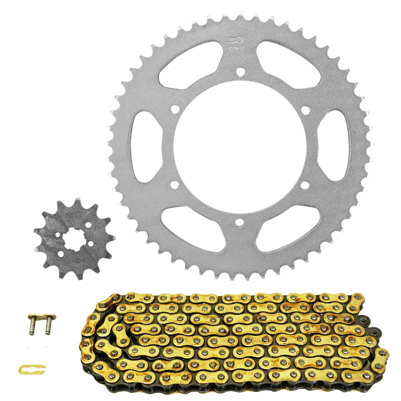 KIT CHAINE ADAPTABLE DERBI 50 SENDA DRD SM XTREME 2011+2017  420  13x53  (DIAM COURONNE 108-123-6.5)  -AFAM-