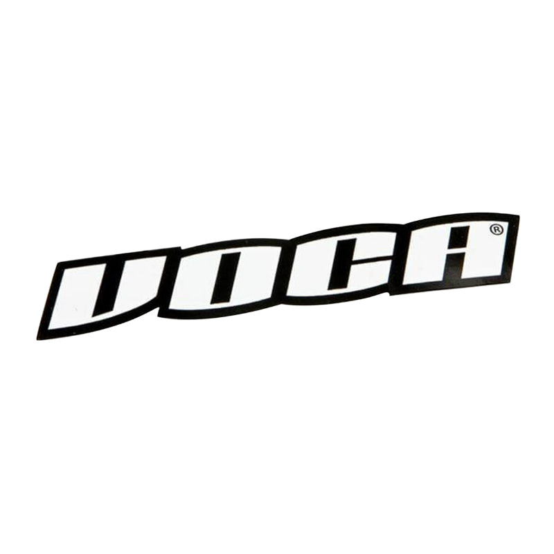 VOCA RACING KLEEF-STICKER 110x40 mm ZWART-WIT (AFZONDERLIJK VERKOCHT)