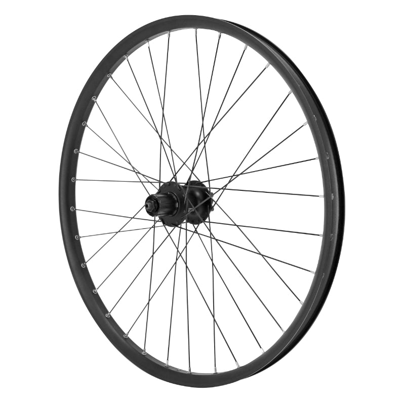 ROUE VTT DISQUE BLOCAGE 26" TRUCKY CARGO - VAE - E-BIKE - LONGTAIL ARRIERE NOIR DOUBLE PAROI DISQUE 6 TROUS CASSETTE 11-10-9-8V (RENFORCE) JANTE 30C 32 RAYONS DIAMETRE 2.3mm