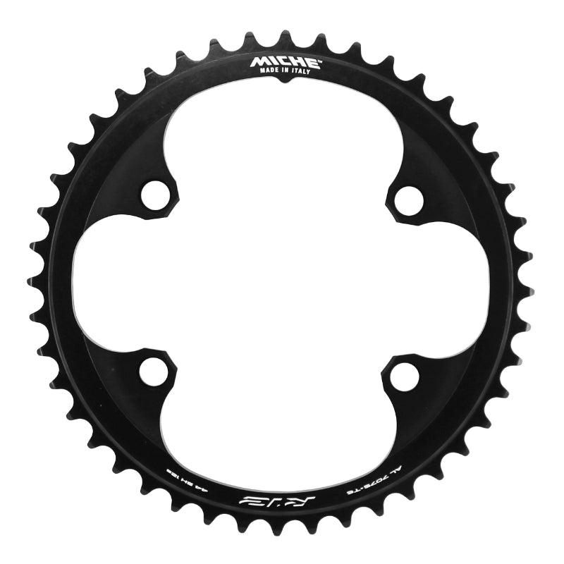 ROAD CHAINRING 4BRA D.110 FOR SHIMANO 105 R7100 - ULTEGRA R8100 MICHE 44TTS INTERIOR BLACK 12V.