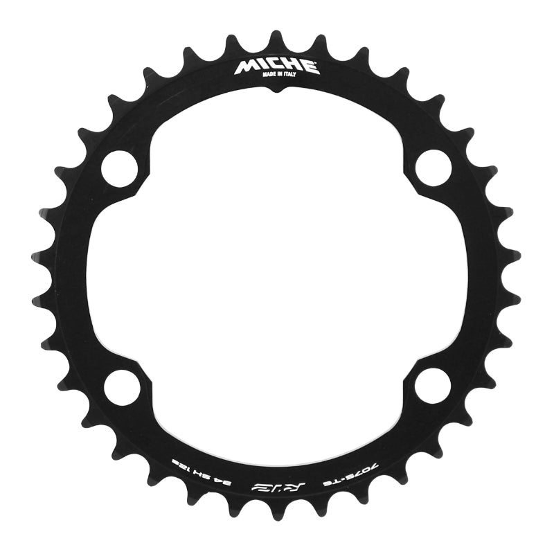 ROAD CHAINRING 4BRA D.110 FOR SHIMANO 105 R7100 - ULTEGRA R8100 MICHE 34TTS INTERIOR BLACK 12V.