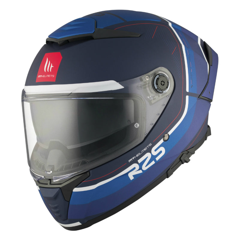 CASQUE INTEGRAL MT THUNDER 4 SV R25 C7 BLEU MAT   S  (DOUBLE ECRANS - PINLOCK READY - FOGOFF READY) (ECE 22.06)