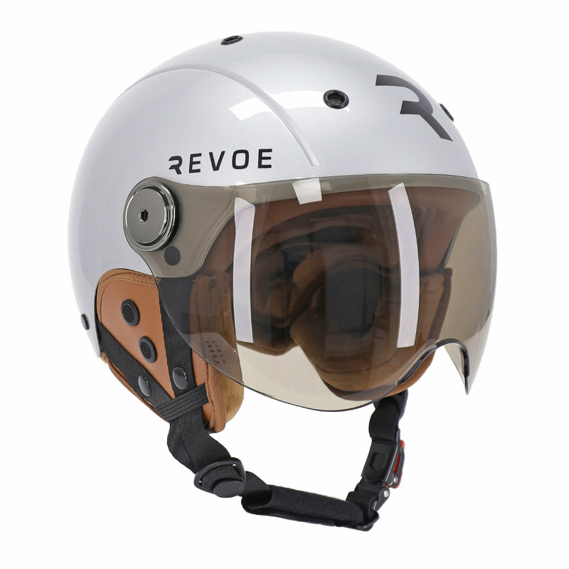 CASQUE VELO ADULTE REVOE PREMIUM URBAIN-CITY GRIS SILVER TAILLE 59-60 VISIERE REGLABLE, PROTECTION OREILLE AMOVIBLE (VENDU EN BOITE) COMPATIBLE EBIKE ET TROTTINETTE - HOMOLOGATION EN1078+A1