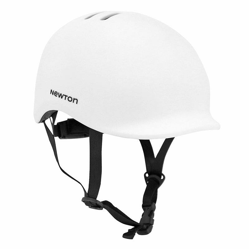 NEWTON URBAN MATTE WHITE CHILDREN'S BICYCLE HELMET WITH LOCK SIZE 48-52 (SOLD IN BOX)