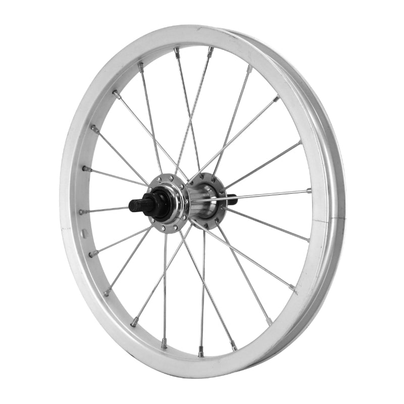 ROUE CITY PATIN 14" x 1.75 AVANT JANTE ALU MOYEU ACIER 85 mm AXE PLEIN