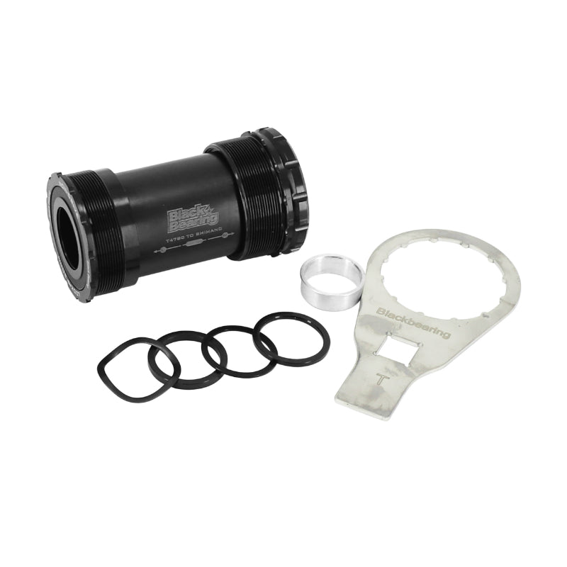 CUVETTE INTEGRE BOITIER FILETE ROUTE-VTT BLACKBEARING ROULEMENT SUPERIEUR B5 DIAM 47mm (BOITE DE 77mm) ANGLAIS - BSC - 1,37x24 AXE 24mm ET 24-22mm (ADAPTATEUR GXP)