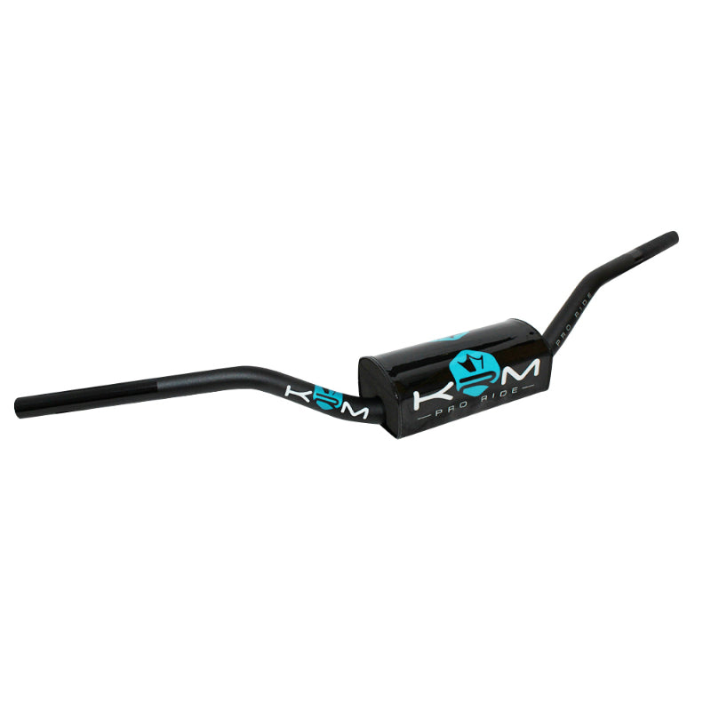 GUIDON 50 A BOITE KRM PRO RIDE OVERSIZE DIAM 28,6mm ALU NOIR-BLEU TURQUOISE AVEC MOUSSE