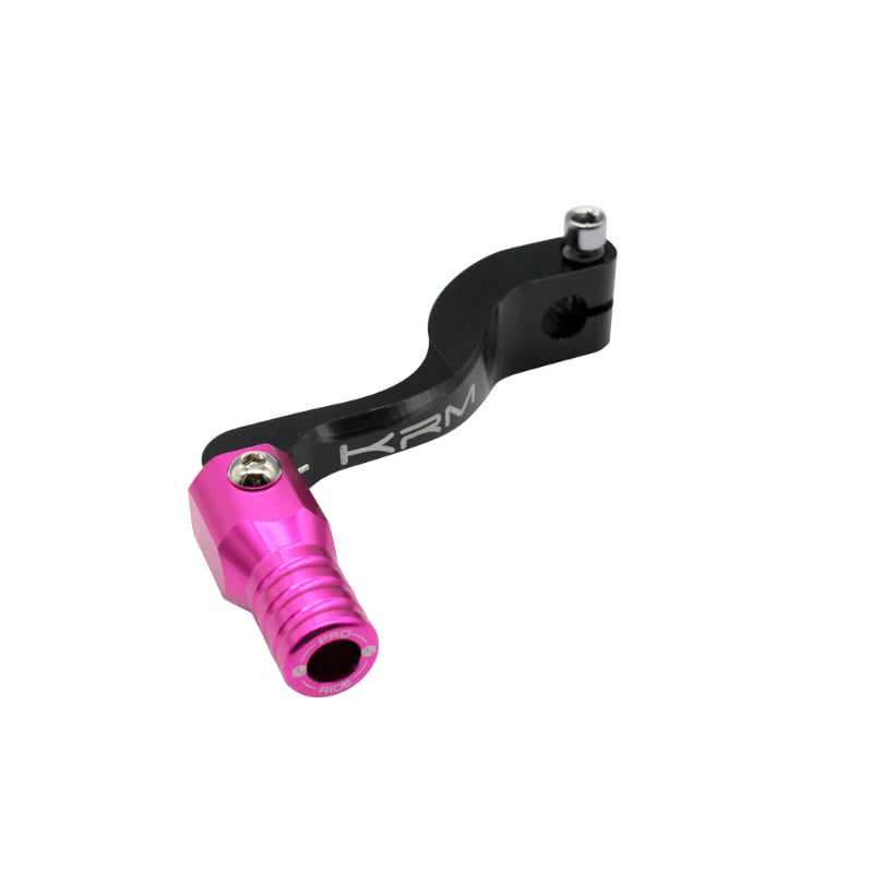 GEAR SELECTOR KRM PRO RIDE MINARELLI 50 AM6-BETA 50 RR-RIEJU 50 MRT-SHERCO 50 SM-R, SE-R ALU CNC BLACK-PINK (FOLDABLE)