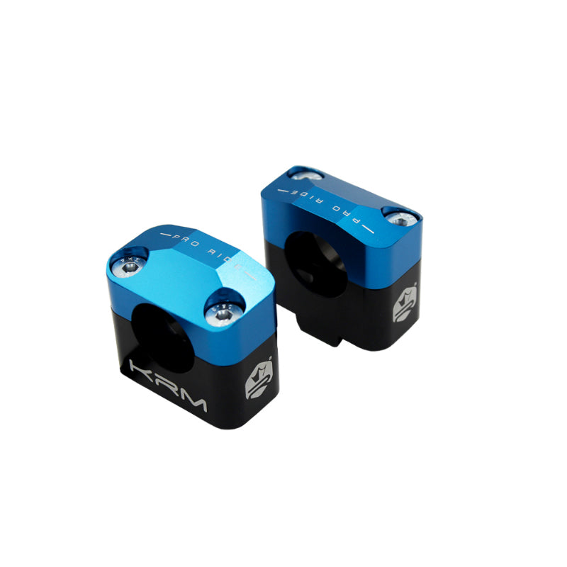 BRIDGE-SURPONTET 50 MET KRM PRO RIDE BOX VOOR STUUR DIAM 28,6 mm ALU CNC ZWART-BLAUW