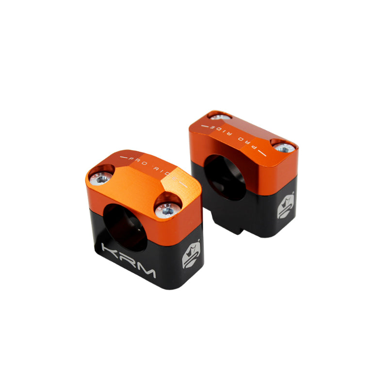 BRIDGE-SURPONTET 50 MET KRM PRO RIDE BOX VOOR STUUR DIAM 28,6 mm ALU CNC ZWART-ORANJE