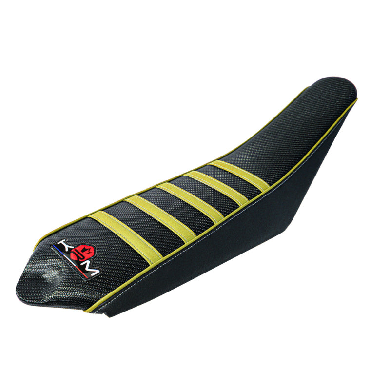 COUVRE-HOUSSE DE SELLE 50 A BOITE KRM PRO RIDE POUR SHERCO 50 SE-R, SM-R 2013+ NOIR-JAUNE