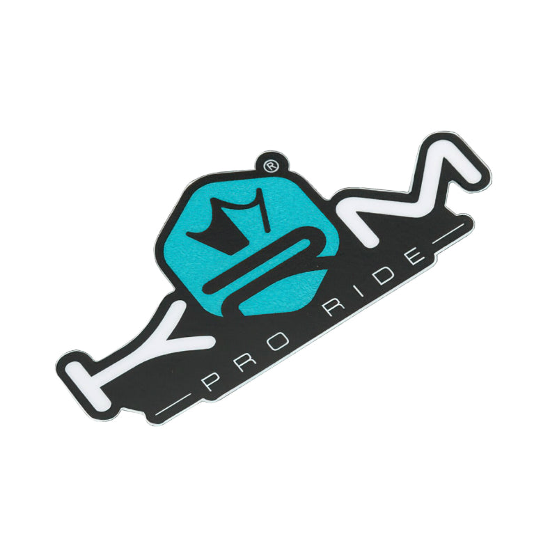 KRM PRO RIDE STICKER-STICKER 80x40 mm TURQUOISE BLUE (SOLD INDIVIDUALLY)