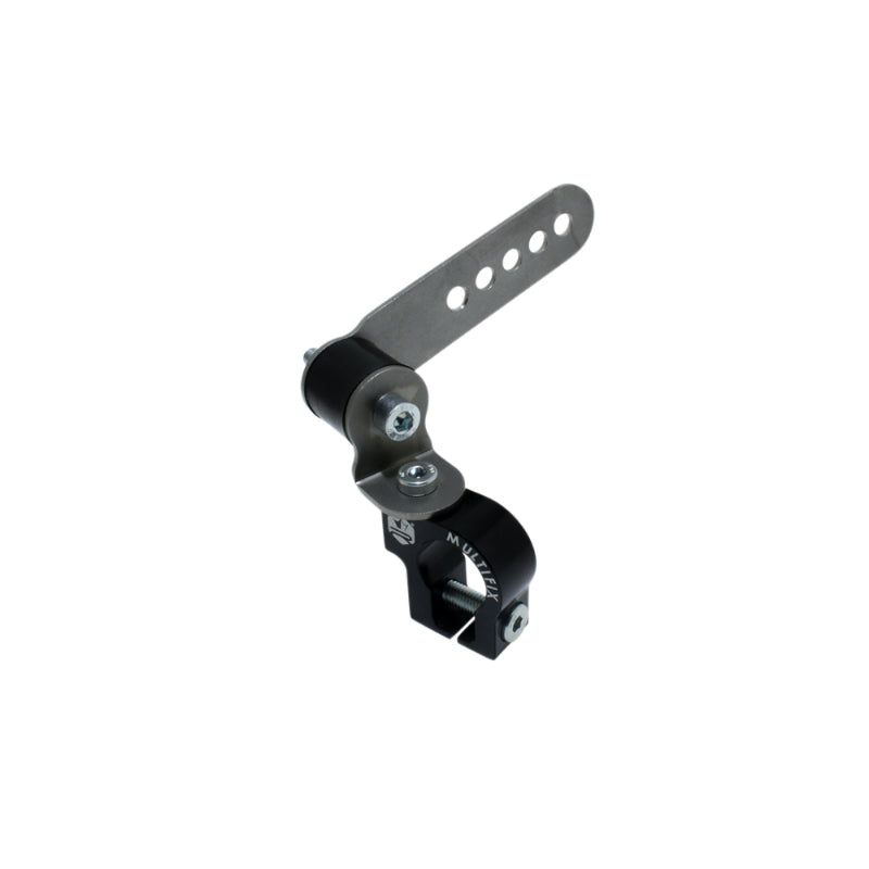 SYSTEME-COLLIER ET PATTE DE FIXATION POT D'ECHAPPEMENT KRM PRO RIDE MULTIFIX ALU CNC NOIR (COMPLET)