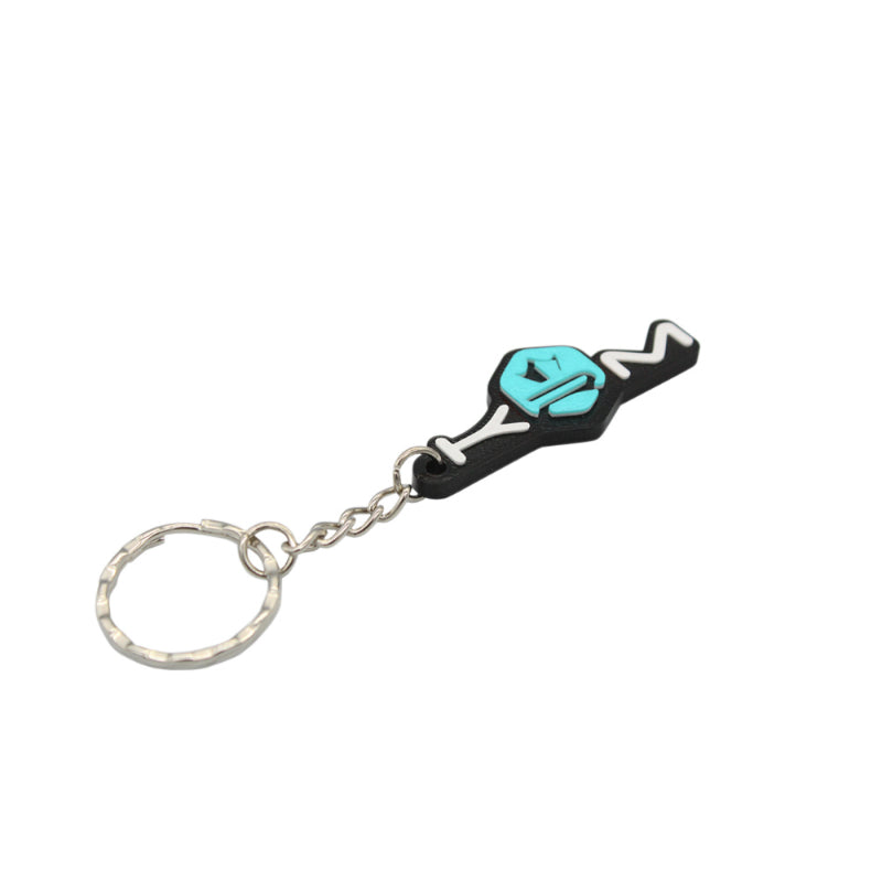 PORTE CLES KRM PRO RIDE 52x21 mm BLEU TURQUOISE (VENDU A L'UNITE)